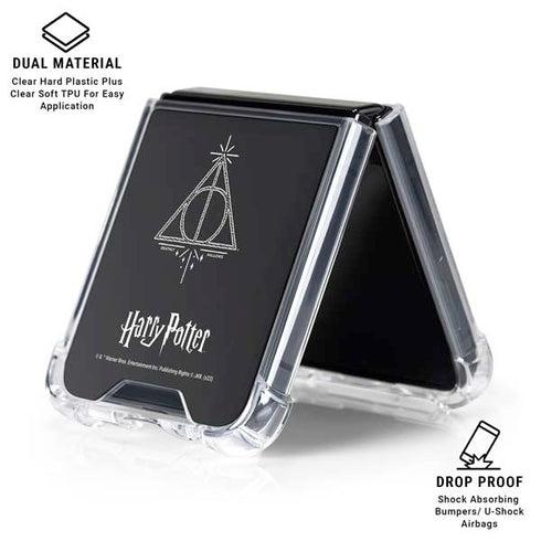 Wizarding Worlds Harry Potter Deathly Hallows Symbol Galaxy Z Flip6 Clear Case