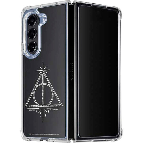 Wizarding Worlds Harry Potter Deathly Hallows Symbol Galaxy Z Fold5 5G Clear Case