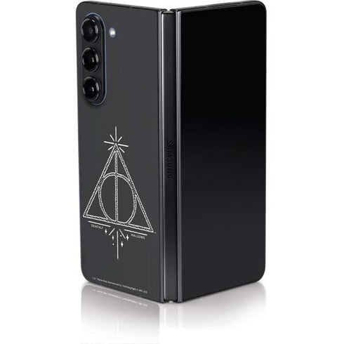 Wizarding Worlds Harry Potter Deathly Hallows Symbol Galaxy Z Fold5 5G Skin