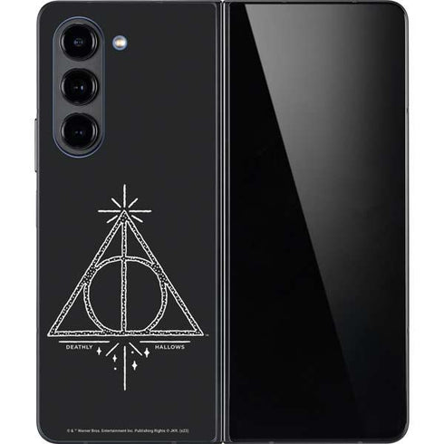 Wizarding Worlds Harry Potter Deathly Hallows Symbol Galaxy Z Fold5 5G Skin