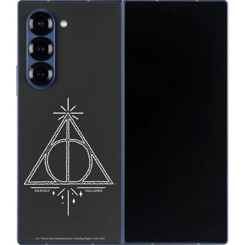 Wizarding Worlds Harry Potter Deathly Hallows Symbol Galaxy Z Fold6 Skin