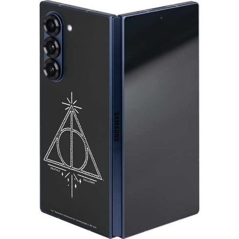 Wizarding Worlds Harry Potter Deathly Hallows Symbol Galaxy Z Fold6 Skin