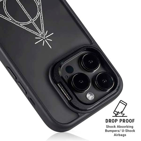 Wizarding Worlds Harry Potter Deathly Hallows Symbol iPhone 14 Pro Max Kickstand Case