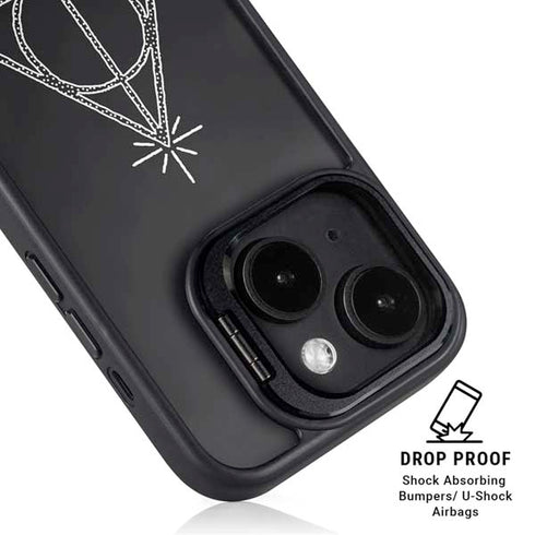 Wizarding Worlds Harry Potter Deathly Hallows Symbol iPhone 15 Plus Kickstand Case