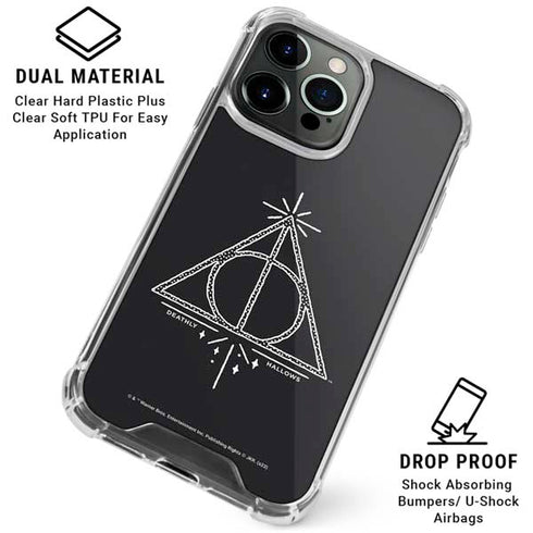 Wizarding Worlds Harry Potter Deathly Hallows Symbol iPhone 16 Pro Clear Case
