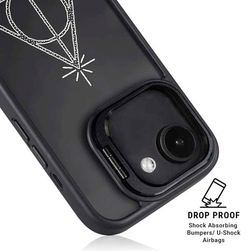 Wizarding Worlds Harry Potter Deathly Hallows Symbol iPhone 16e Kickstand Case
