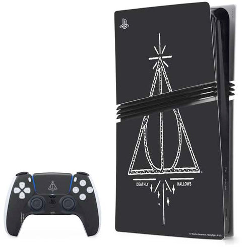 Wizarding Worlds Harry Potter Deathly Hallows Symbol PS5 Pro Bundle Skin