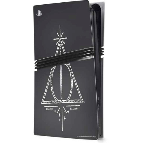Wizarding Worlds Harry Potter Deathly Hallows Symbol PS5 Pro Console Skin