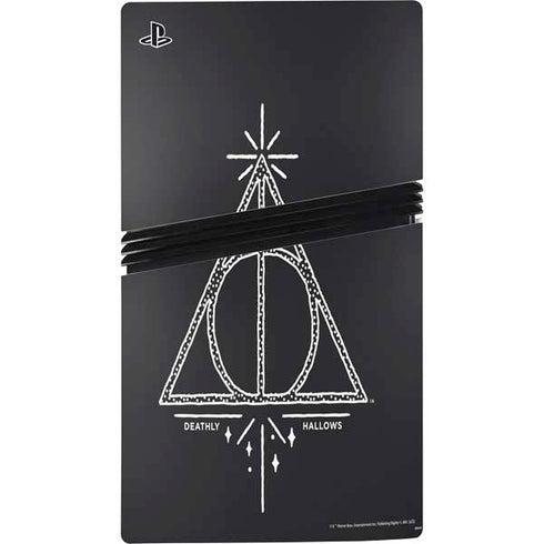 Wizarding Worlds Harry Potter Deathly Hallows Symbol PS5 Pro Disk Console Skin