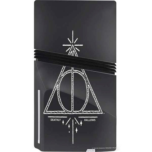 Wizarding Worlds Harry Potter Deathly Hallows Symbol PS5 Pro Disk Console Skin