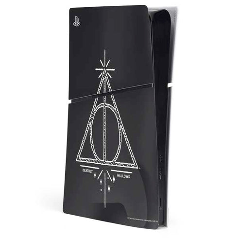 Wizarding Worlds Harry Potter Deathly Hallows Symbol PS5 Slim Digital Edition Console Skin