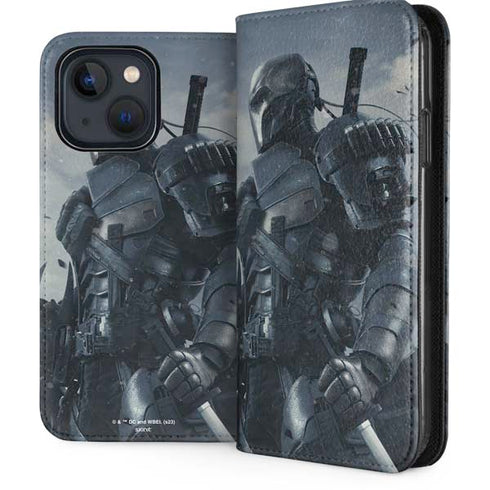 DC Comics Arkham Origins Deathstroke iPhone 15 Folio Case