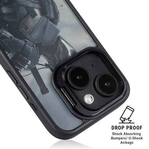DC Comics Arkham Origins Deathstroke iPhone 15 Plus Kickstand Case