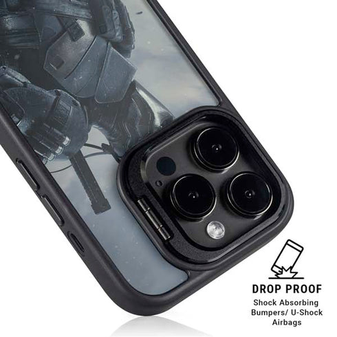 DC Comics Arkham Origins Deathstroke iPhone 15 Pro Kickstand Case