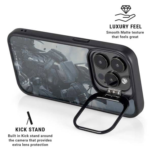 DC Comics Arkham Origins Deathstroke iPhone 15 Pro Max Kickstand Case