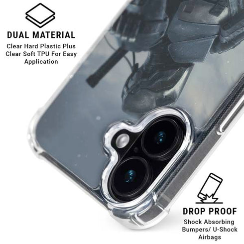 DC Comics Arkham Origins Deathstroke iPhone 16 Plus Clear Case