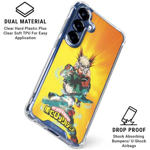 My Hero Academia Deku and Bakugo Season 5 Galaxy S25 FE Clear Case
