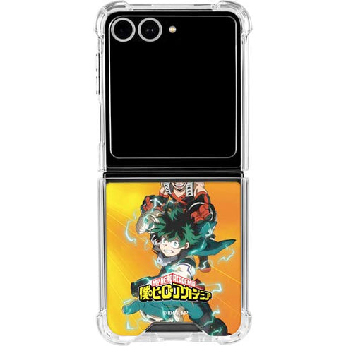 My Hero Academia Deku and Bakugo Season 5 Galaxy Z Flip7 Clear Case