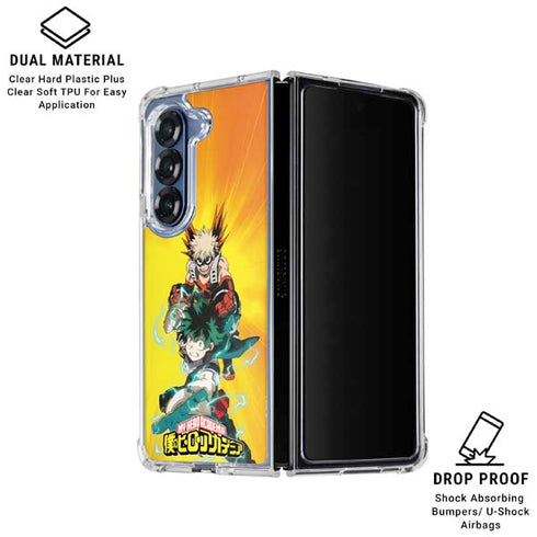 My Hero Academia Deku and Bakugo Season 5 Galaxy Z Fold7 Clear Case