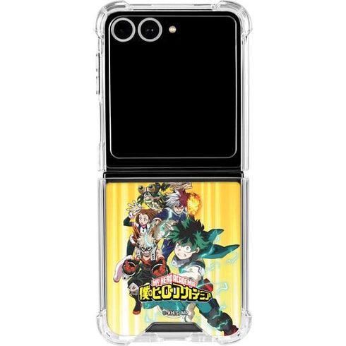 My Hero Academia Deku Squad Season 5 Galaxy Z Flip7 Clear Case