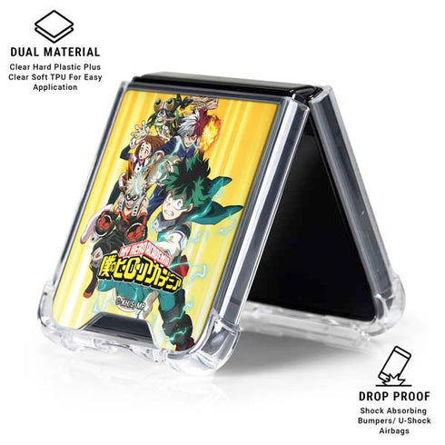 My Hero Academia Deku Squad Season 5 Galaxy Z Flip7 Clear Case