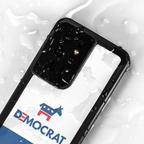 Democrat Blue And Red Galaxy S24 Ultra Waterproof Case