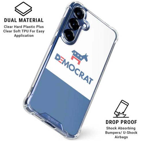 Democrat Blue And Red Galaxy S25 Plus Clear Case