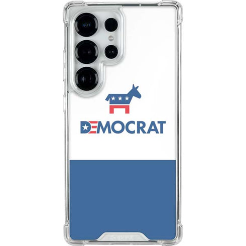 Democrat Blue And Red Galaxy S25 Ultra Clear Case