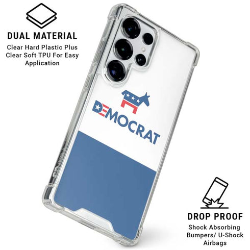 Democrat Blue And Red Galaxy S25 Ultra Clear Case
