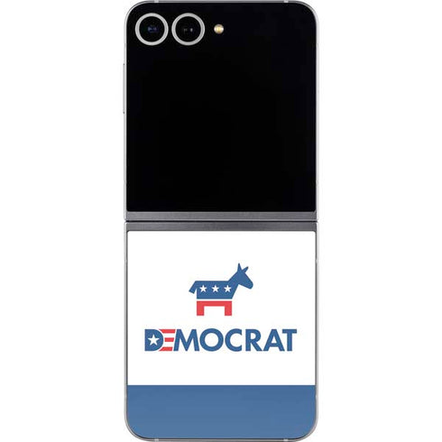 Democrat Blue And Red Galaxy Z Flip6 Skin