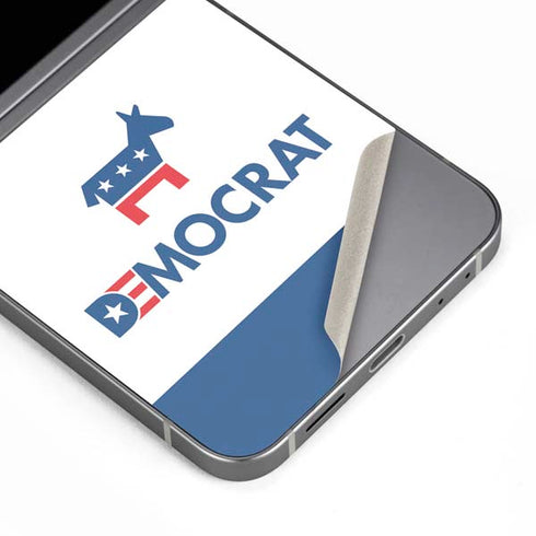 Democrat Blue And Red Galaxy Z Flip6 Skin