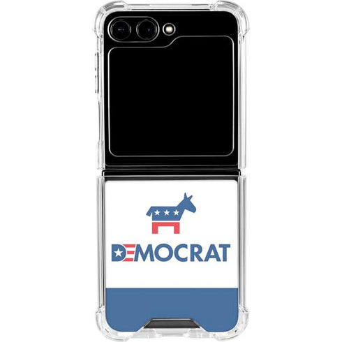 Democrat Blue And Red Galaxy Z Flip6 Clear Case