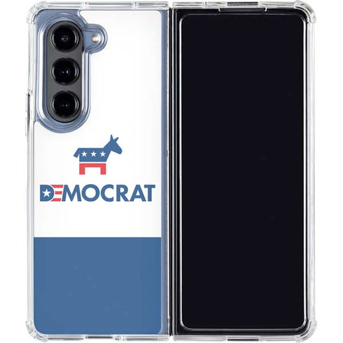 Democrat Blue And Red Galaxy Z Fold5 5G Clear Case