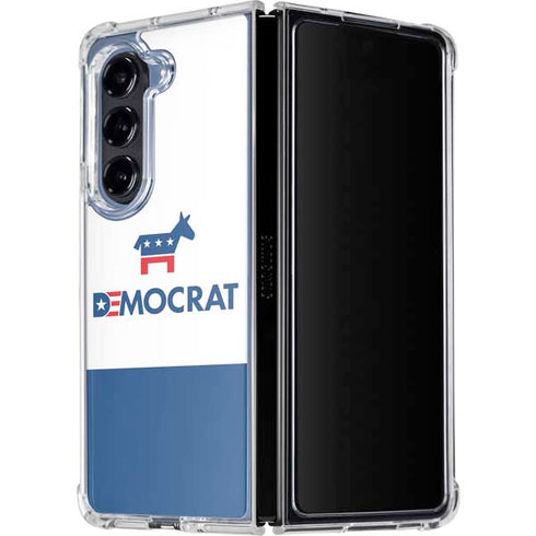 Democrat Blue And Red Galaxy Z Fold5 5G Clear Case