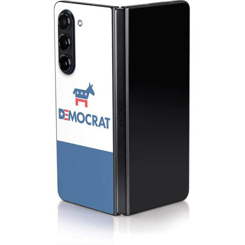Democrat Blue And Red Galaxy Z Fold5 5G Skin