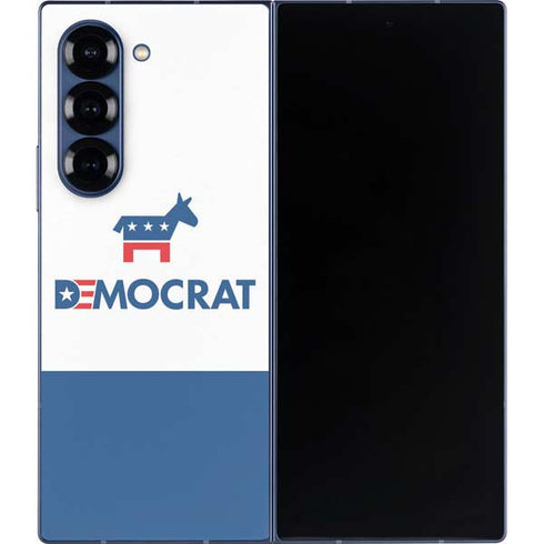 Democrat Blue And Red Galaxy Z Fold6 Skin