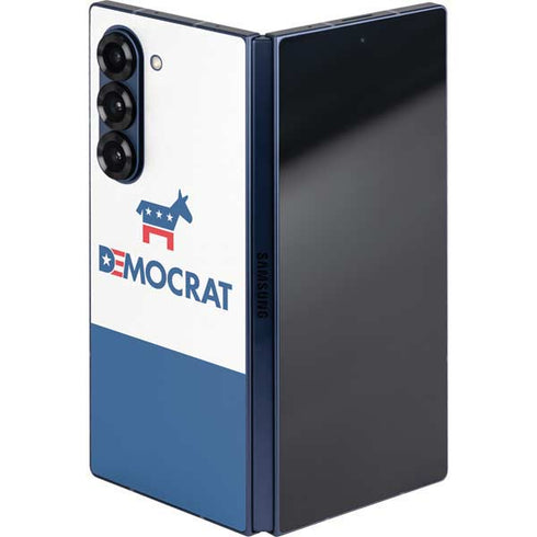 Democrat Blue And Red Galaxy Z Fold6 Skin