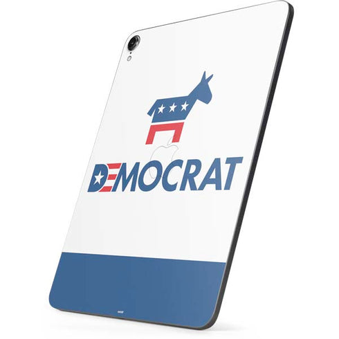 Democrat Blue And Red Apple iPad Pro Skin