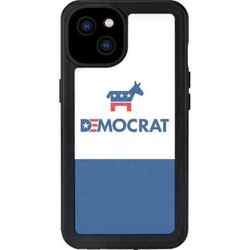 Democrat Blue And Red iPhone 15 Plus Waterproof Case