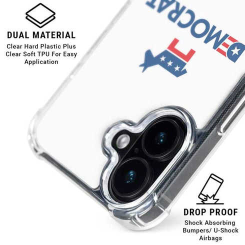 Democrat Blue And Red iPhone 16 MagSafe Case