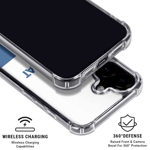 Democrat Blue And Red iPhone 16 Plus Clear Case