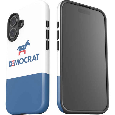Democrat Blue And Red iPhone 16 Plus Impact Case