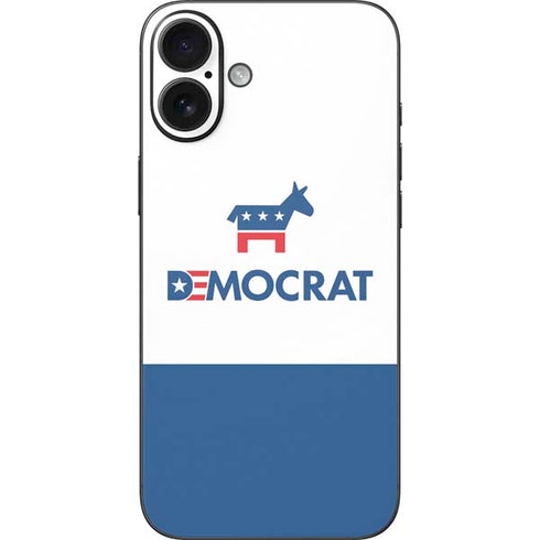 Democrat Blue And Red iPhone 16 Plus Skin
