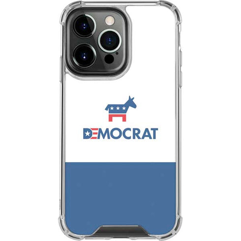 Democrat Blue And Red iPhone 16 Pro Clear Case