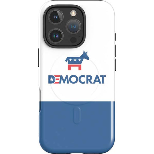 Democrat Blue And Red iPhone 16 Pro Max Magsafe Impact Case