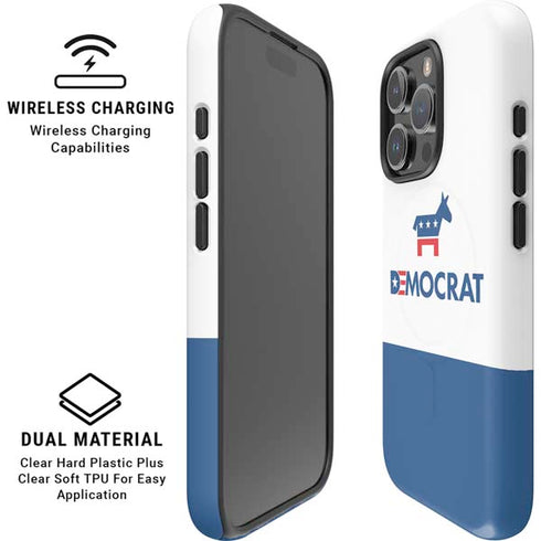 Democrat Blue And Red iPhone 16 Pro Max Magsafe Impact Case