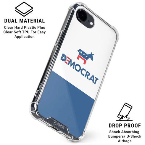 Democrat Blue And Red iPhone 16e Clear Case