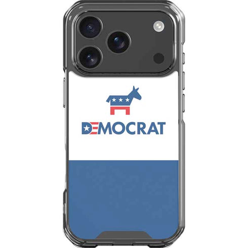 Democrat Blue And Red iPhone 18 Pro Clear Case