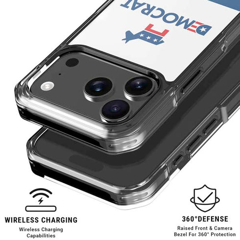 Democrat Blue And Red iPhone 18 Pro Clear Case
