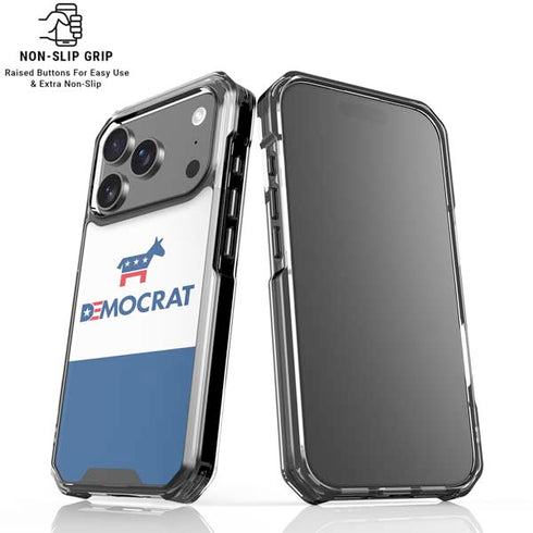 Democrat Blue And Red iPhone 18 Pro Clear Case
